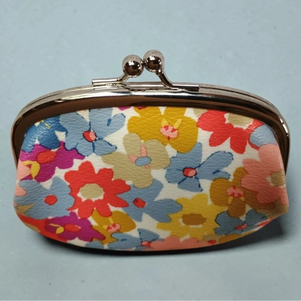 Coach Peyton Floral Kiss-Lock Coin Purse - Multicolor, NWOT - Picture 4 of 8